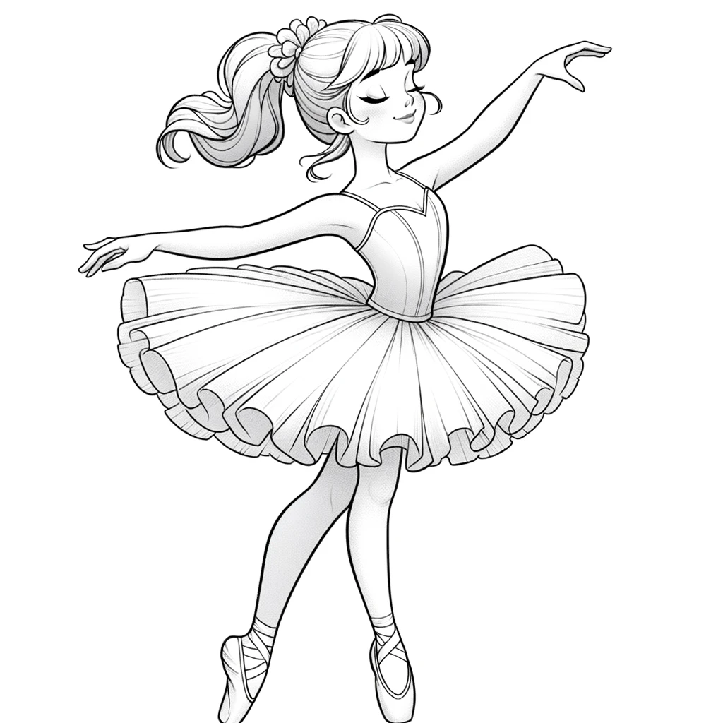 Ballerina Ausmalbilder - 1