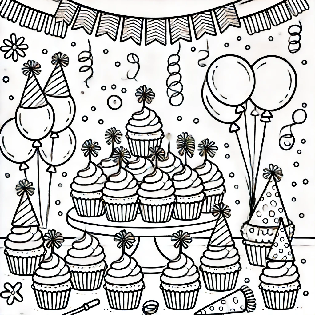 ausmalbilder cupcake - 2