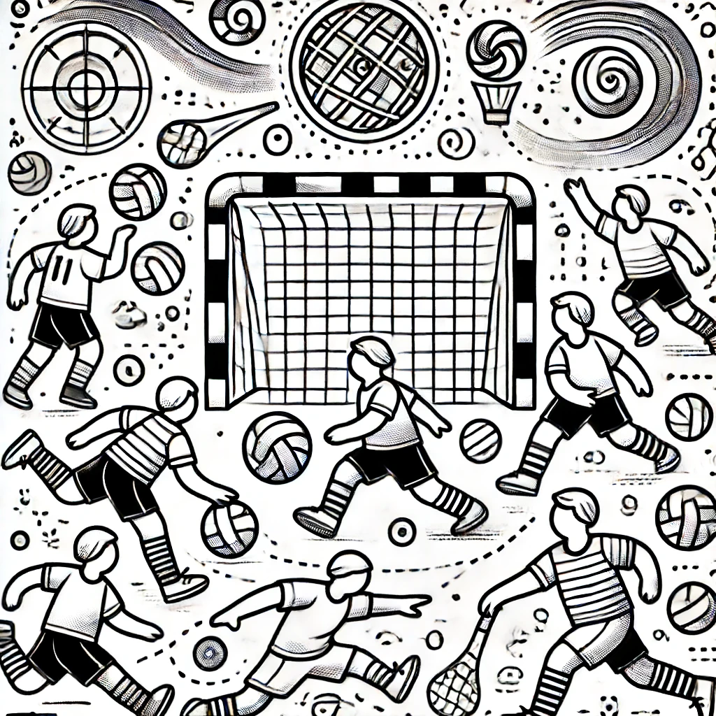 ausmalbilder handball - 2