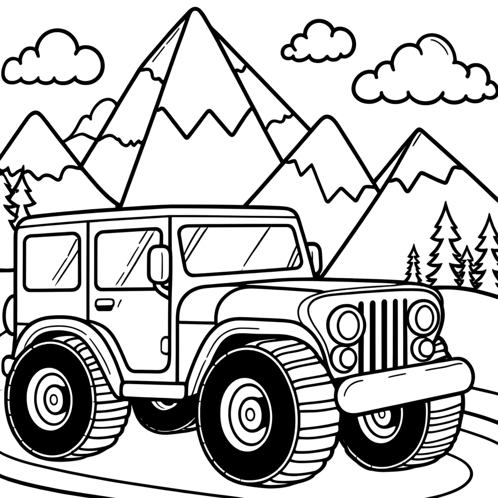 ausmalbilder jeep