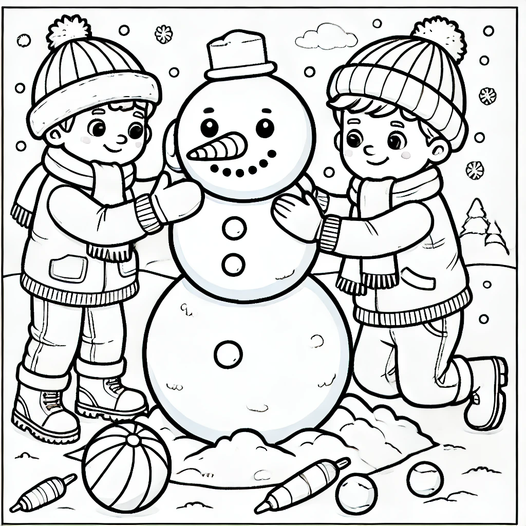 ausmalbilder schneemann - 2