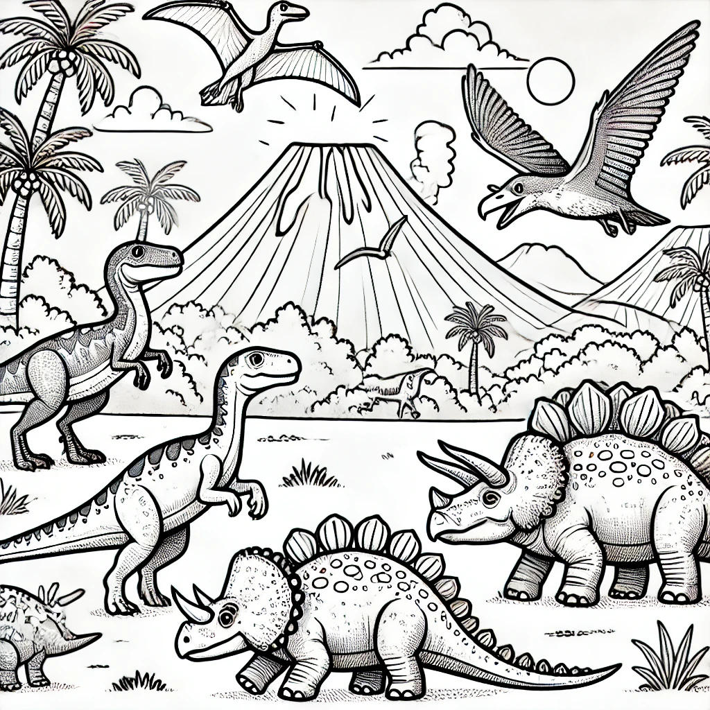 dinosaurier ausmalbilder - 1