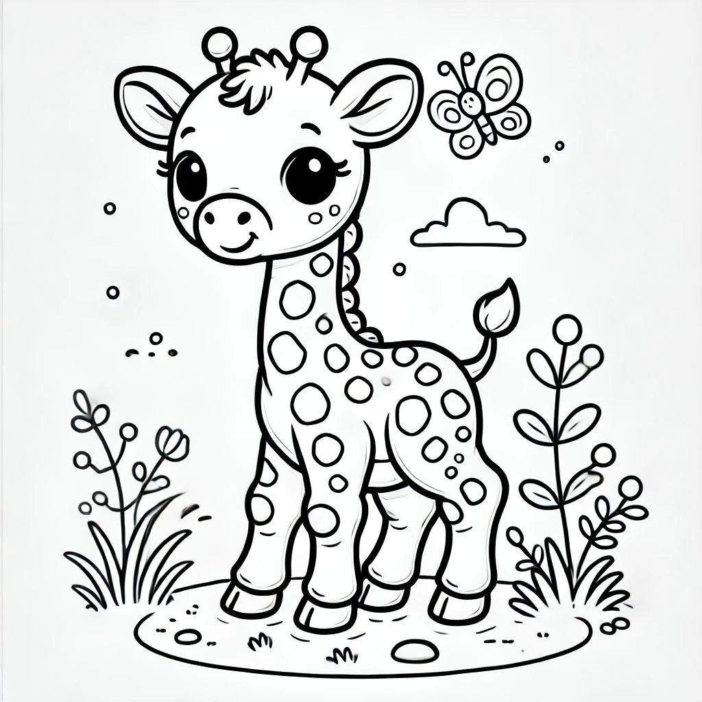 giraffe ausmalbild - 2