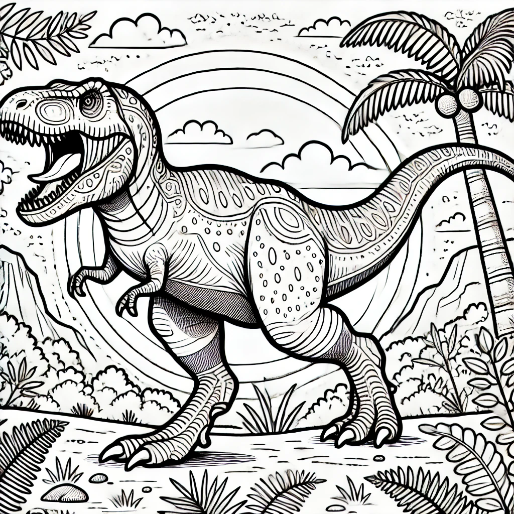 t rex ausmalbild - 1