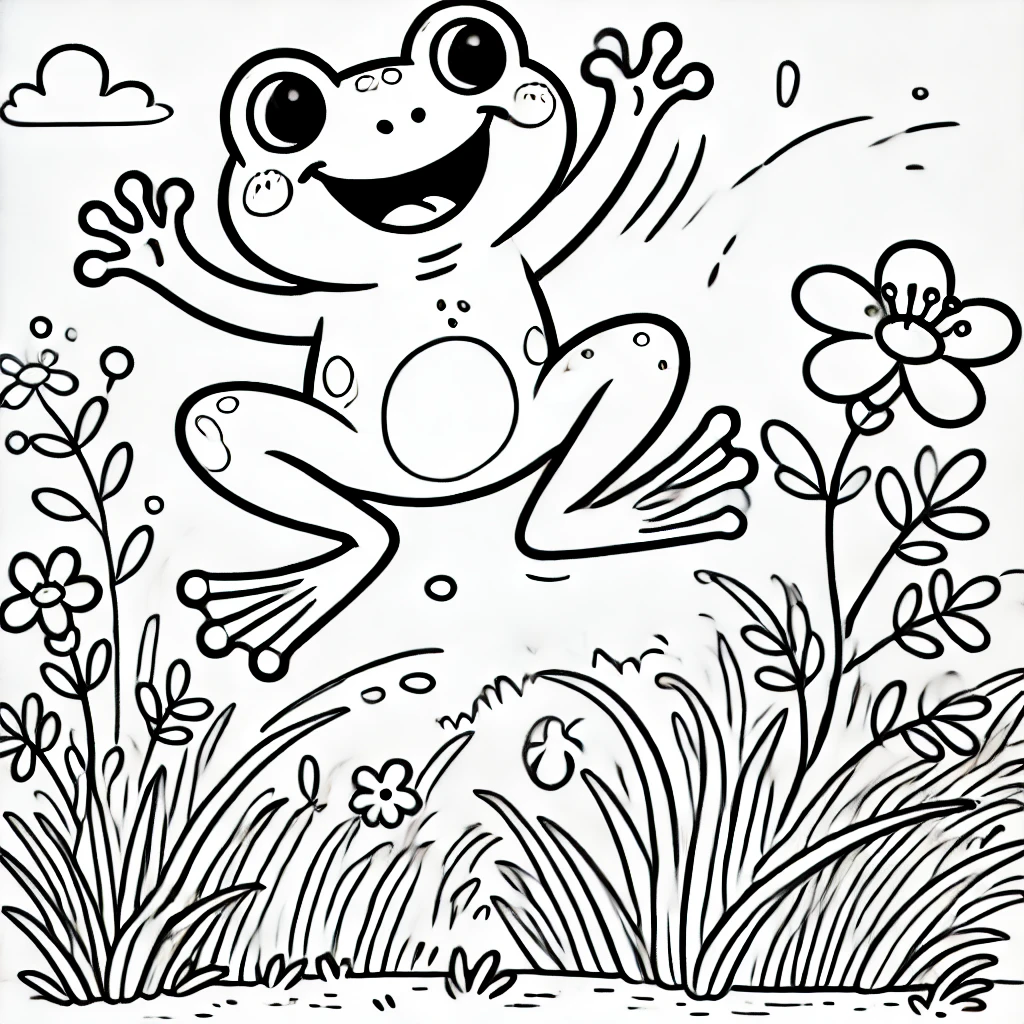 frosch ausmalbild - 1