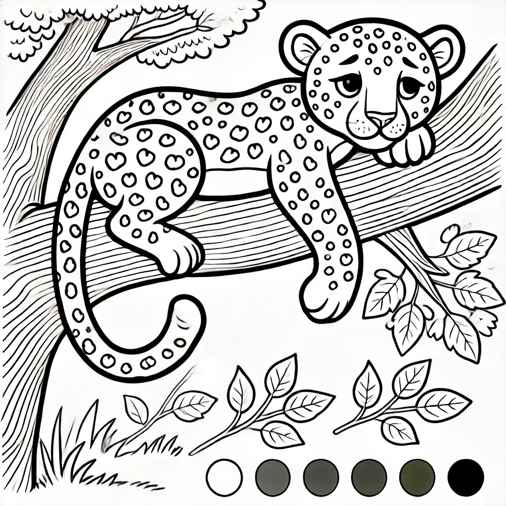 leopard ausmalbild - 2