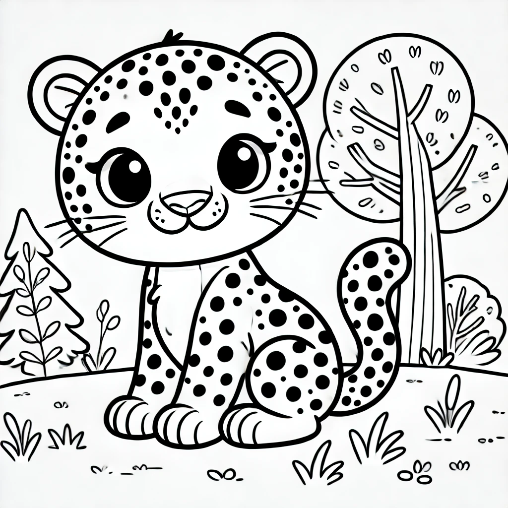 leopard ausmalbild