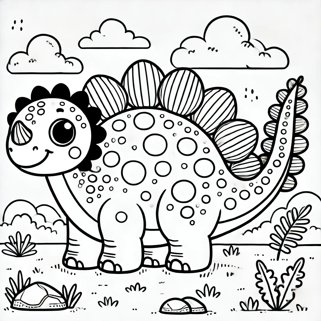 Stegosaurus Ausmalbild - 1