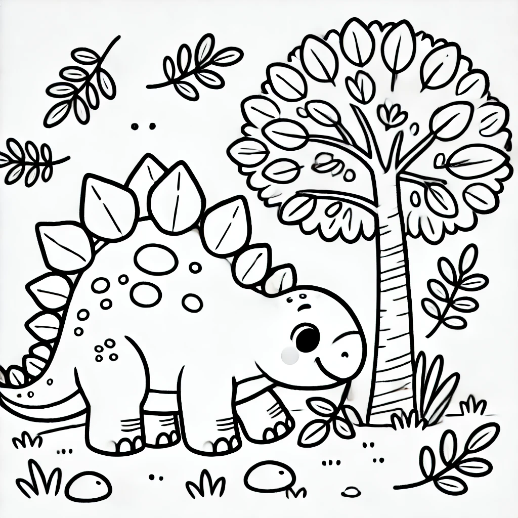 Stegosaurus Ausmalbild - 2